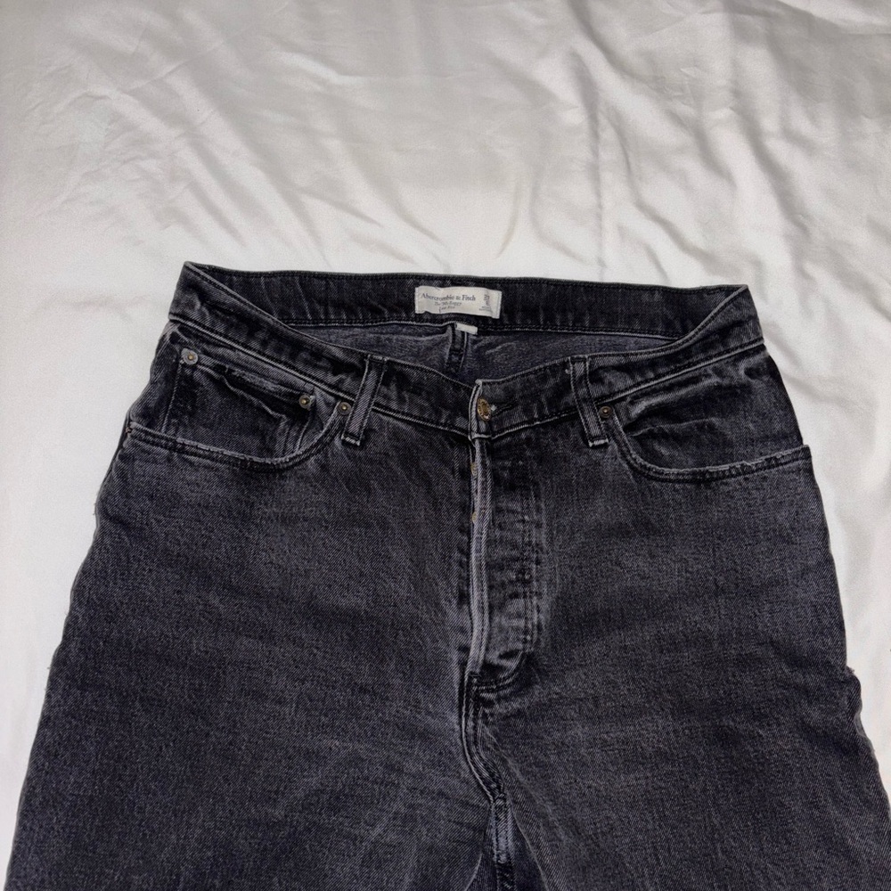Abercrombie & Fitch Black Straight Leg Jeans